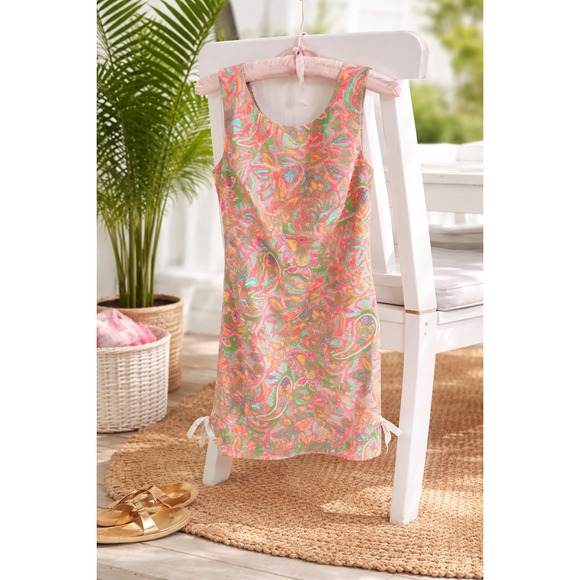 Lilly Pulitzer Dresses & Skirts - Lilly Pulitzer Multicolor Cotton Blend Sleeveless Dress Sz XS Back Zip Resort